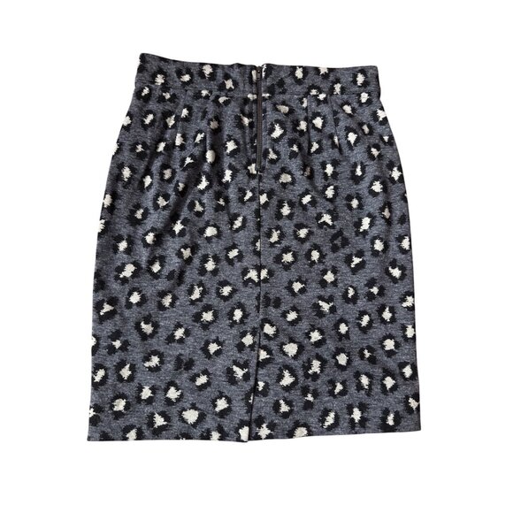 Sexy Gray Animal Print Skirt Petite Medium Eighties Wild Punk Rock Stretch Y2K - Picture 1 of 8